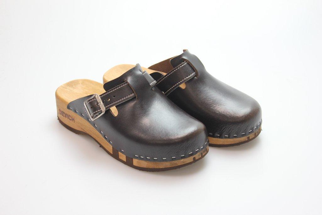 Bewegliche Damenclogs in Leder