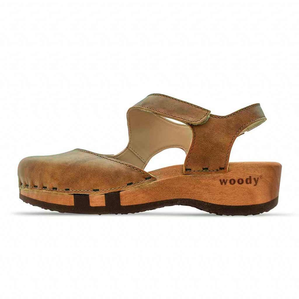 Nicole Damen Clog Sandale woody® - Tabacco / 36