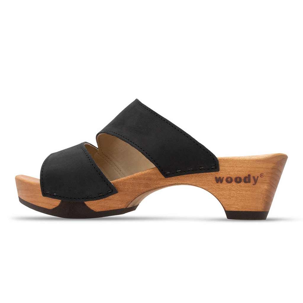 Kate Damen Clog Pantolette woody® - Nero / 36
