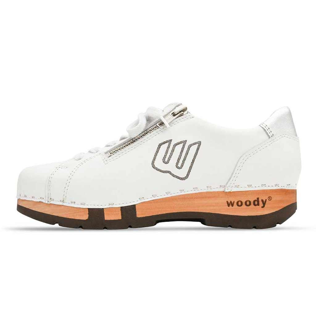 Alisa Damen Clog Sneaker woody® - Weiss / 36