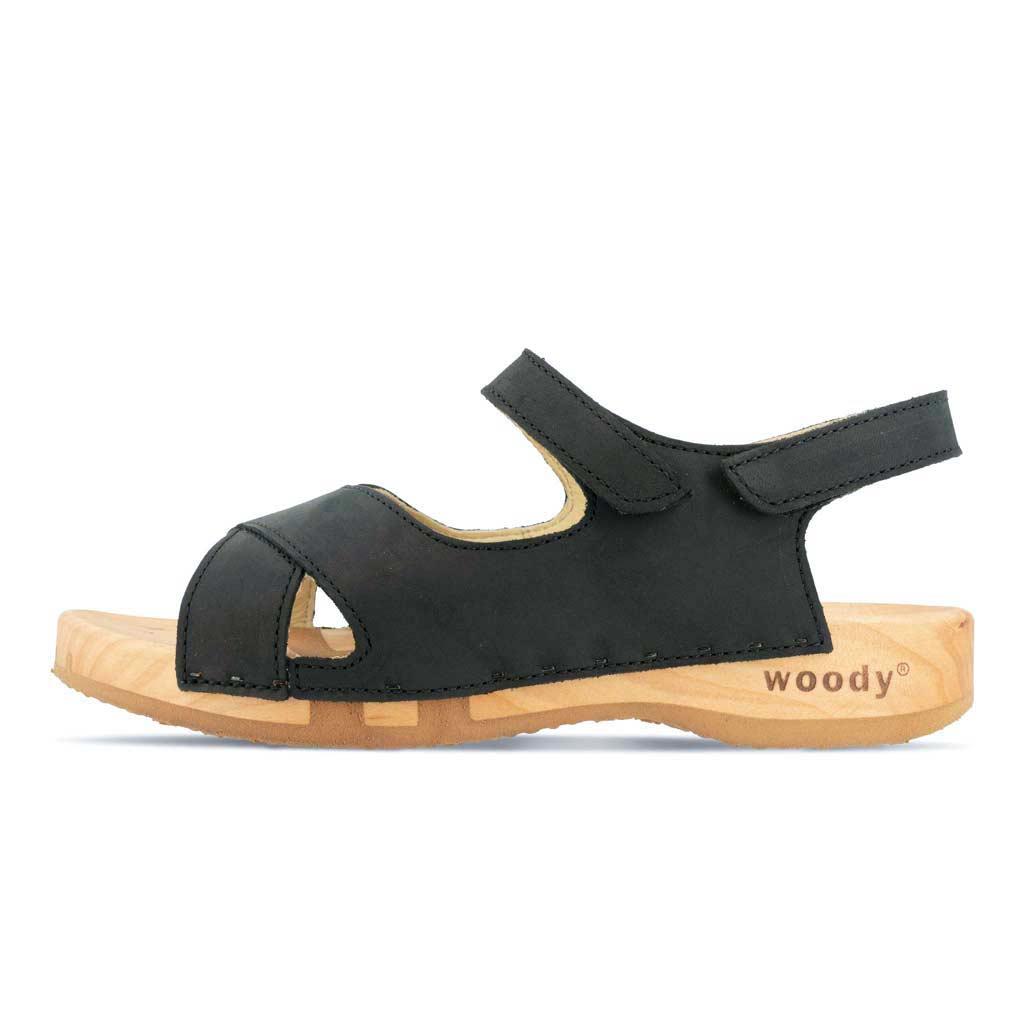 Gloria Damen Clog Sandale woody® - Nero / 36