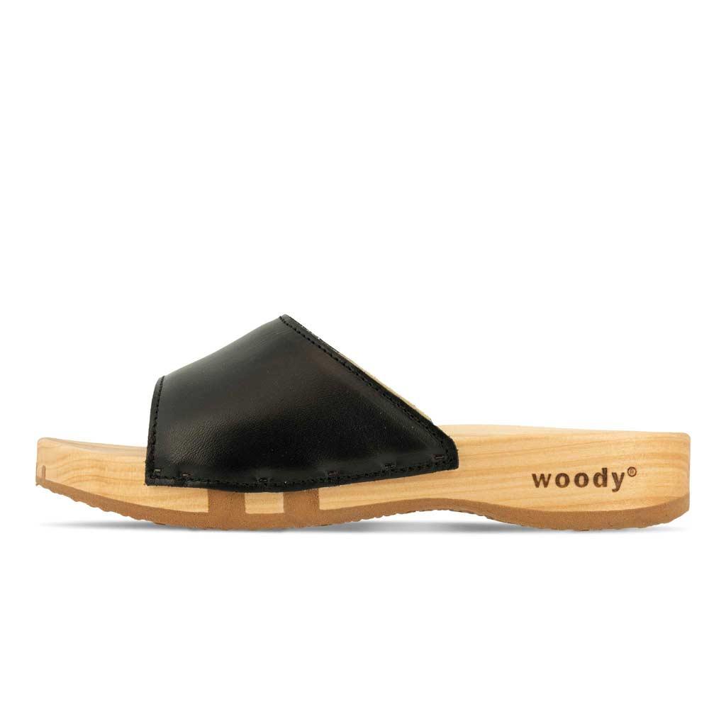 Heidi Damen Clog Pantolette woody® - Schwarz / 36