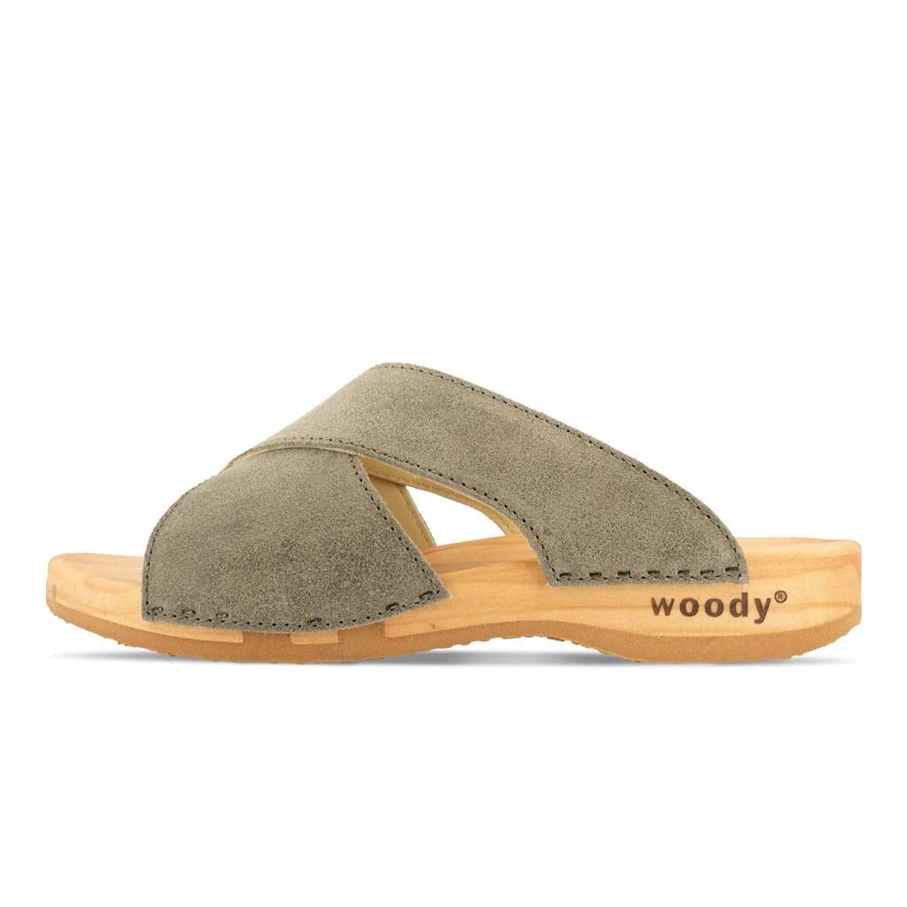 Mila Damen Clog Pantolette woody® - Sand / 36