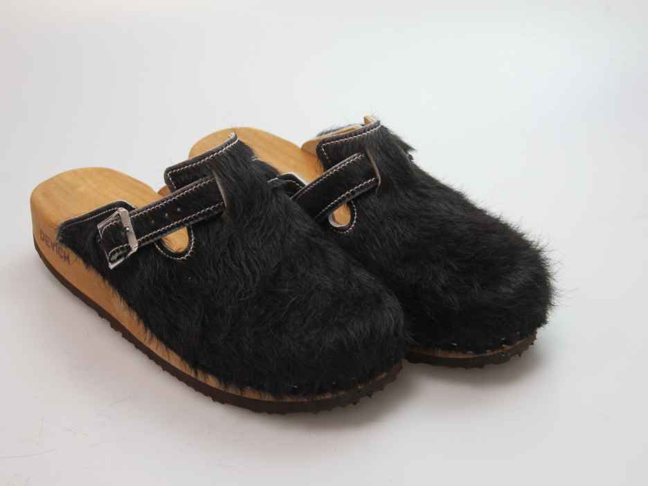 Clogs mit Keilsohle in Fell