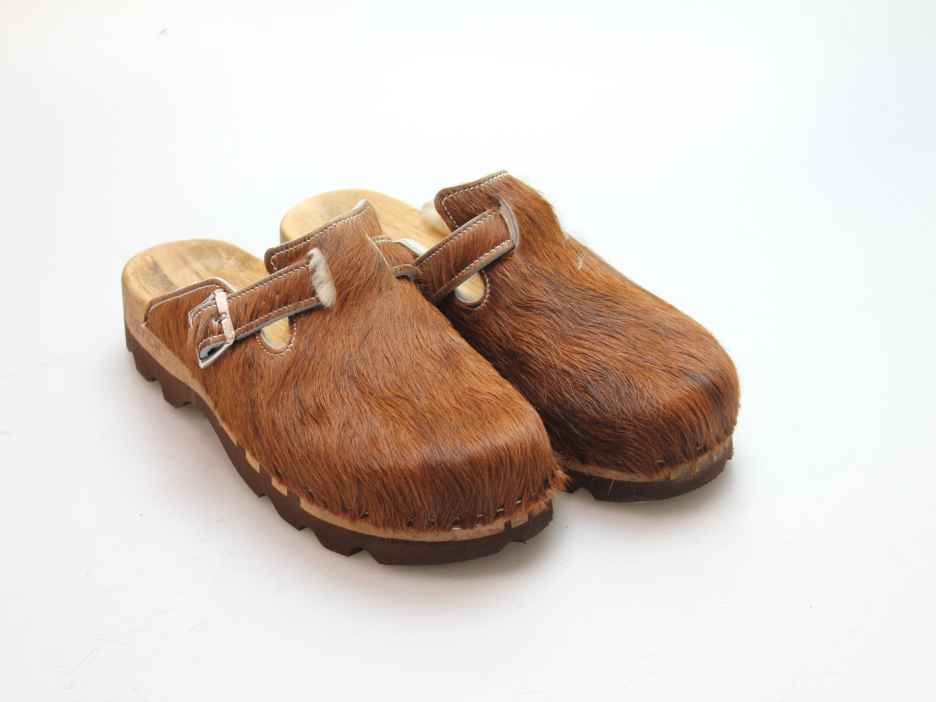 Bewegliche Clogs für Herren in Fell gefüttert