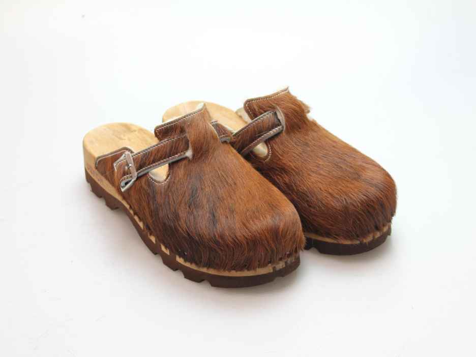 Bewegliche Clogs für Herren in Fell gefüttert