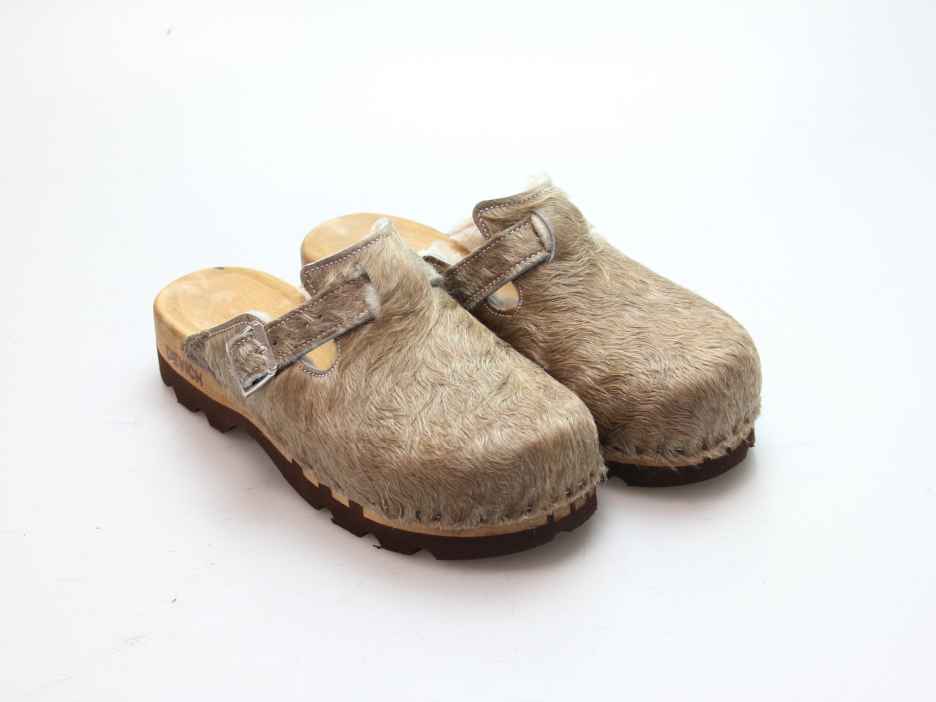 Bewegliche Clogs für Herren in Fell gefüttert