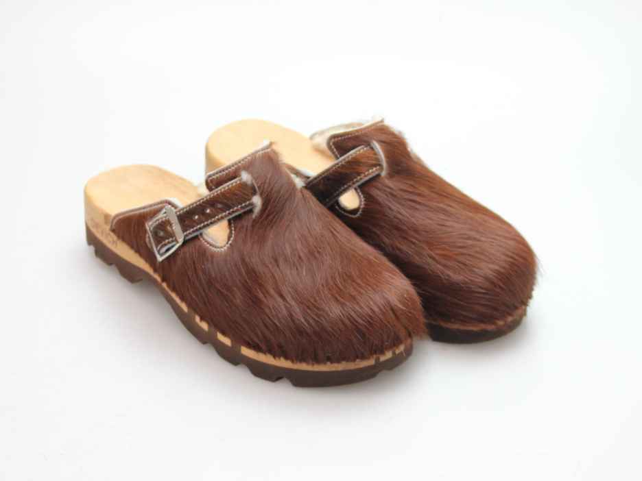 Bewegliche Clogs für Herren in Fell gefüttert