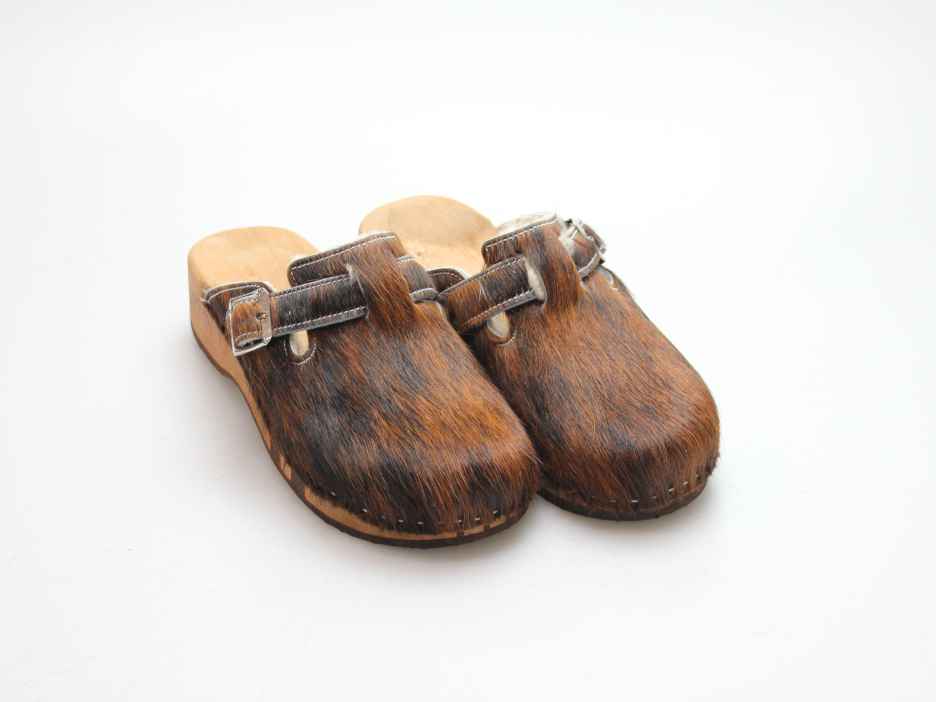 Bewegliche Fellclogs für Damen gefüttert