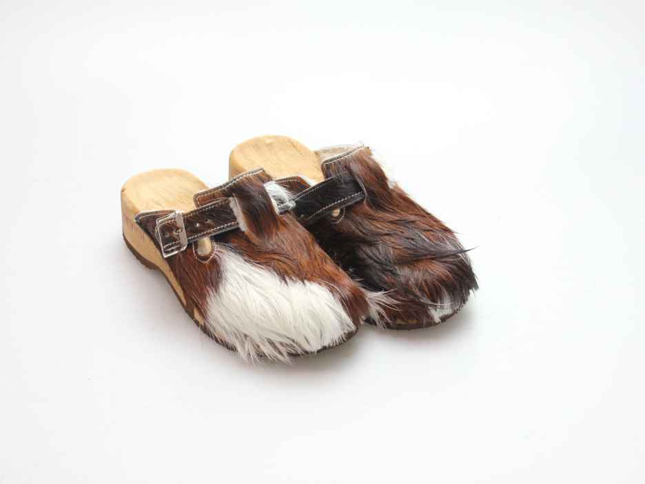 Bewegliche Fellclogs für Damen gefüttert