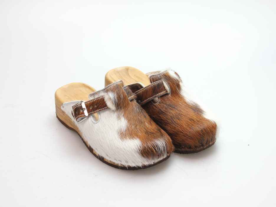 Bewegliche Fellclogs für Damen gefüttert