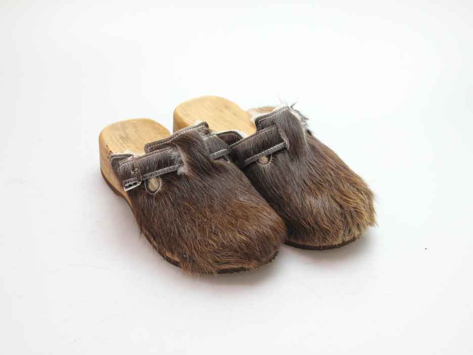 Bewegliche Fellclogs für Damen gefüttert