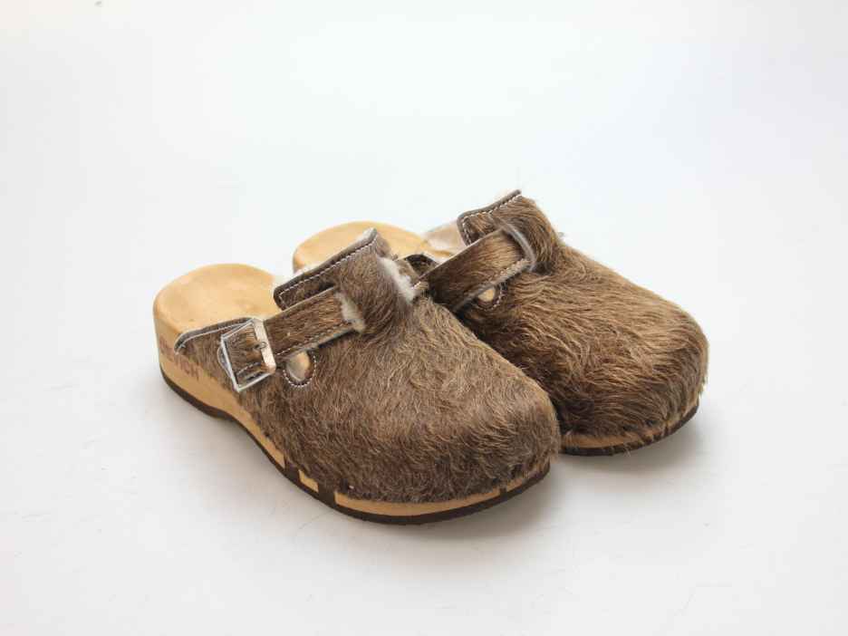 Bewegliche Fellclogs für Damen gefüttert