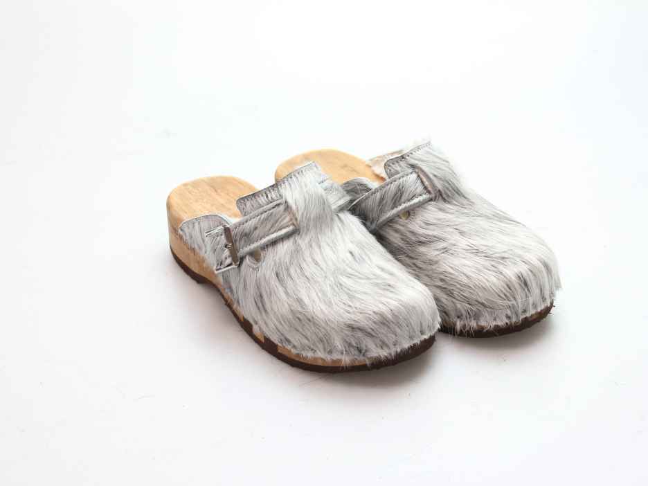 Bewegliche Fellclogs für Damen gefüttert