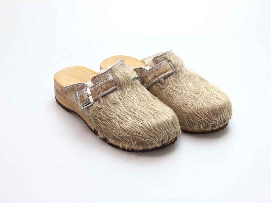 Bewegliche Fellclogs für Damen gefüttert