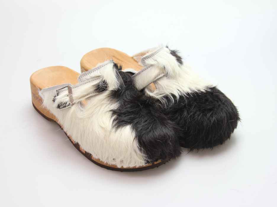 Bewegliche Fellclogs für Damen gefüttert