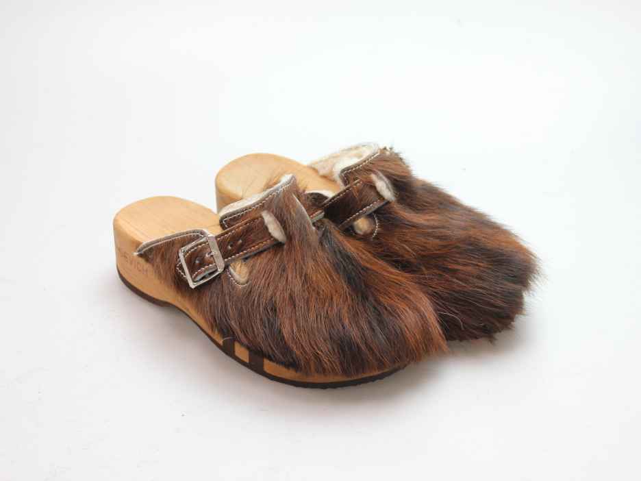 Bewegliche Fellclogs für Damen gefüttert