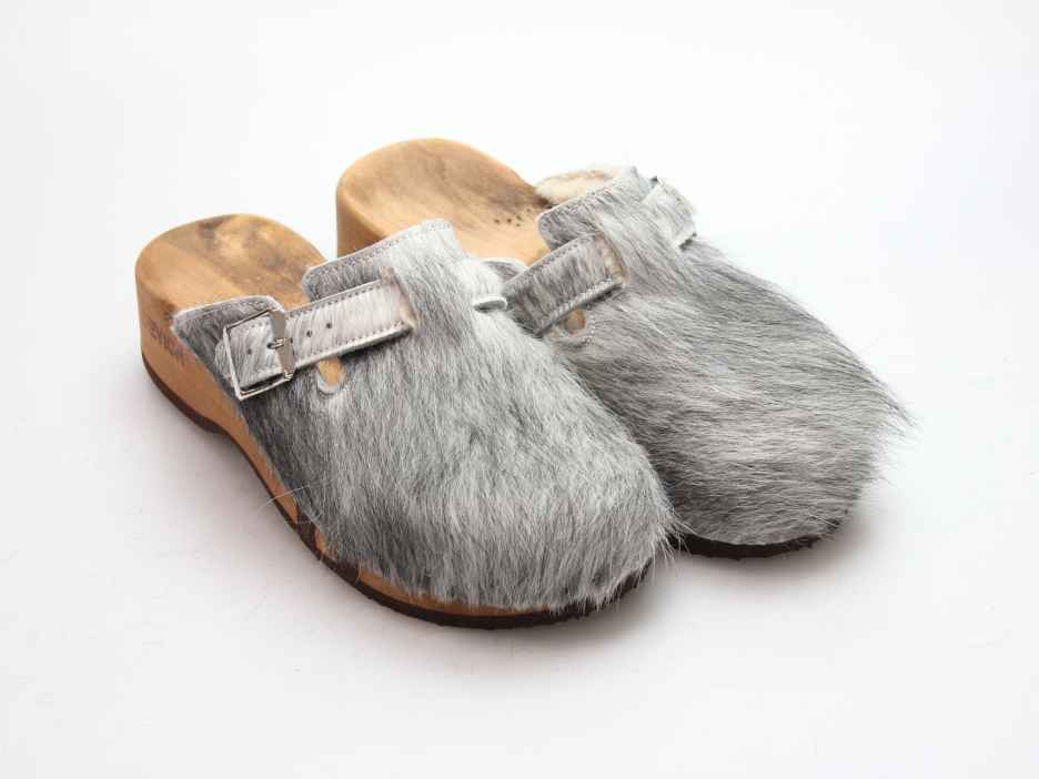 Bewegliche Fellclogs für Damen gefüttert