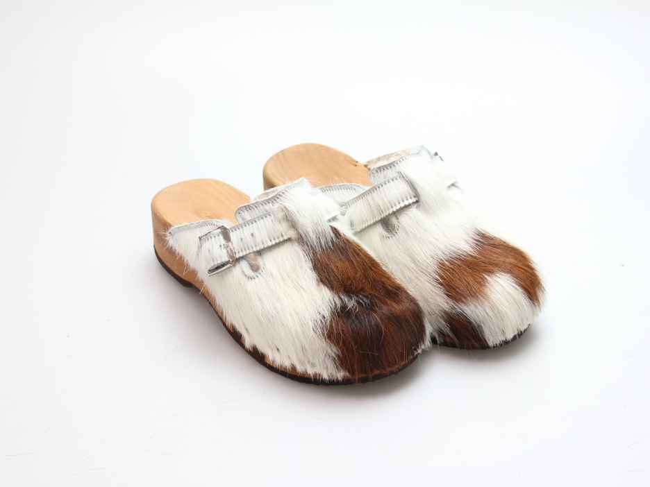 Bewegliche Fellclogs für Damen gefüttert